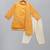Yellow embroidered cotton silk kurta pyjama