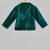 Green embroidered velvet blazer