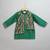 Green printed cotton silk kurta pyjama