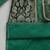 Green printed cotton silk kurta pyjama