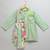 Green printed cotton silk kurta pyjama