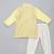 Yellow printed cotton silk kurta pyjama