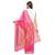 Pink chanderi hand woven saree with blouse pc