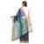 Dark blue chanderi hand woven saree with blouse pc