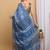Blue chanderi cotton silk block print saree