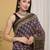 Purple chanderi cotton silk block print saree