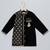 Black embroidered velvet kurta pyjama