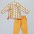 Yellow printed cotton silk kurta pyjama