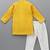 Yellow embroidered cotton silk kurta pyjama