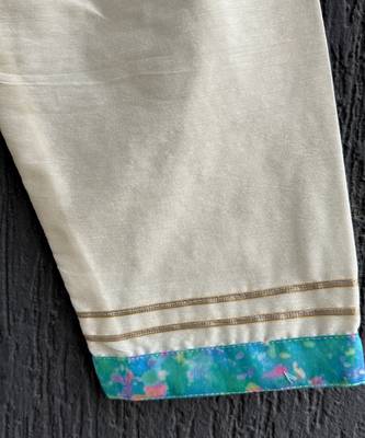 Multicolor printed cotton silk Boy's Kurta Pyjama 3