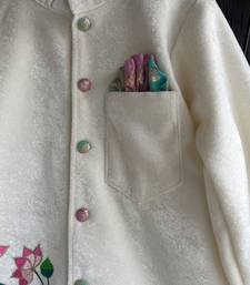 White embroidered cotton silk bandhgala set