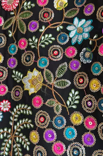 Multicolor embroidered cotton silk Boy's Bandhgala and Pant