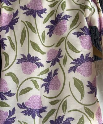 Purple printed cotton silk Boy's Kurta Pyjama 5