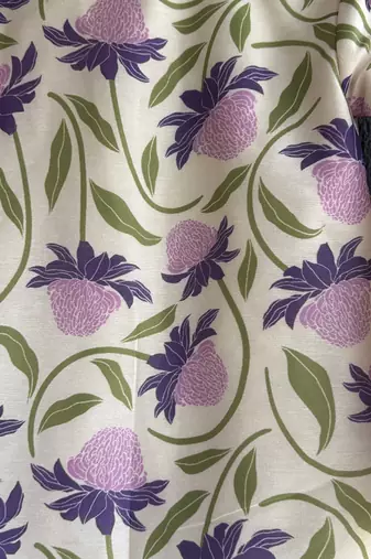 Purple printed cotton silk Boy's Kurta Pyjama