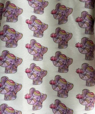 Purple printed cotton silk Boy's Kurta Pyjama 4