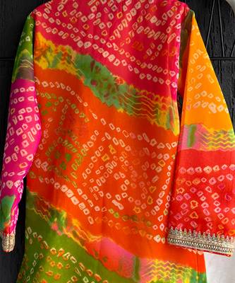 Multicolor printed cotton silk Boy's Kurta Pyjama 4
