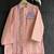 Pink printed cotton silk kurta pyjama