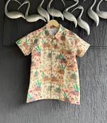 Multicolor printed cotton silk shirt and Lungi