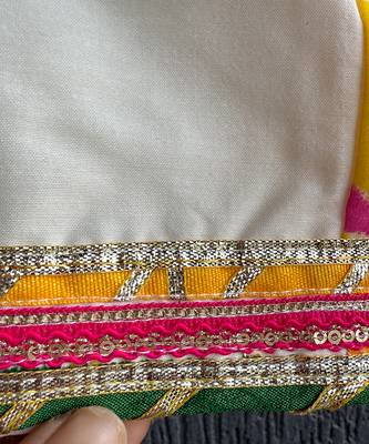 White embroidered cotton silk Boy's Kurta Pyjama 4