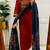 Red embroidered v neck pure cotton kurta trouser dupatta set