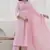 pink embroidered cotton kurta trouser dupatta set