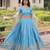 Sky Blue Silk Sequins Embroidered Lehenga Choli And Duptta
