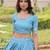 Sky Blue Silk Sequins Embroidered Lehenga Choli And Duptta