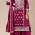 Rani pink embroidered georgette palazzo style salwar suit