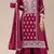 Rani pink embroidered georgette palazzo style salwar suit