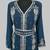 cobalt blue   Silver stone and  Beads  Moroccan Kaftan With hijab