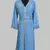 cyan blue Silver stone and  Beads  Moroccan Kaftan With hijab