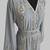 Grey Silver stone and  Beads  Moroccan Kaftan With hijab 