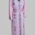 Pink Silver stone and  Beads  Moroccan Kaftan With hijab 