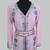 Pink Silver stone and  Beads  Moroccan Kaftan With hijab 