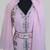 Pink Silver stone and  Beads  Moroccan Kaftan With hijab 