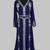 Navy Blue Silver stone and  Beads  Moroccan Kaftan With hijab 