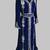 Navy Blue Silver stone and  Beads  Moroccan Kaftan With hijab 