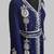 Navy Blue Silver stone and  Beads  Moroccan Kaftan With hijab 