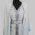 Off-White Silver stone and  Beads  Moroccan Kaftan With hijab 
