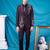 maroon floral design tuxedo with hand embroidery work