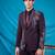 maroon floral design tuxedo with hand embroidery work