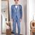 powder blue embroidered tuxedo with contemporary design