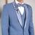 powder blue embroidered tuxedo with contemporary design