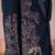 navy blue tuxedo with nature scenic print and hand embroidery