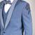 powder blue embroidered tuxedo with contemporary design