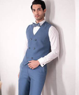 powder blue embroidered tuxedo with contemporary design 5