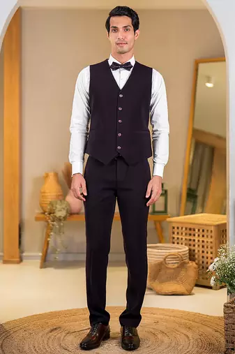ombre purple velvet tuxedo with celestial star embroidery