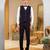 ombre purple velvet tuxedo with celestial star embroidery