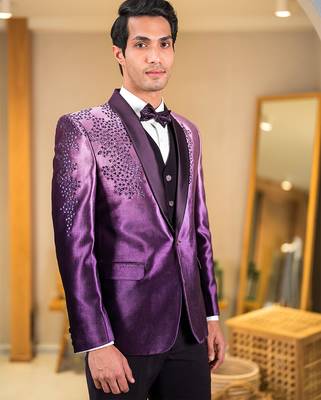 ombre purple velvet tuxedo with celestial star embroidery 3