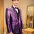 ombre purple velvet tuxedo with celestial star embroidery